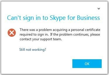certificate for skype for business for mac